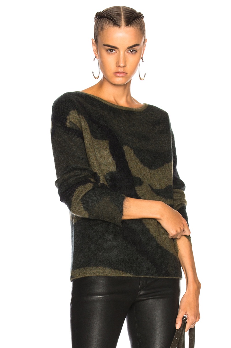 Rag & Bone Sinclair Camouflage Jacquard Sweater $395