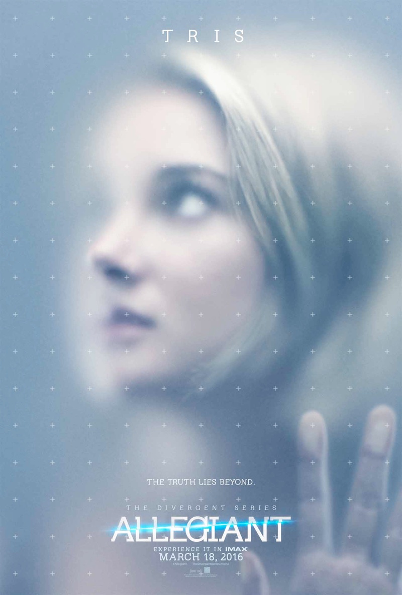 Shailene Woodley on Allegiant movie poster