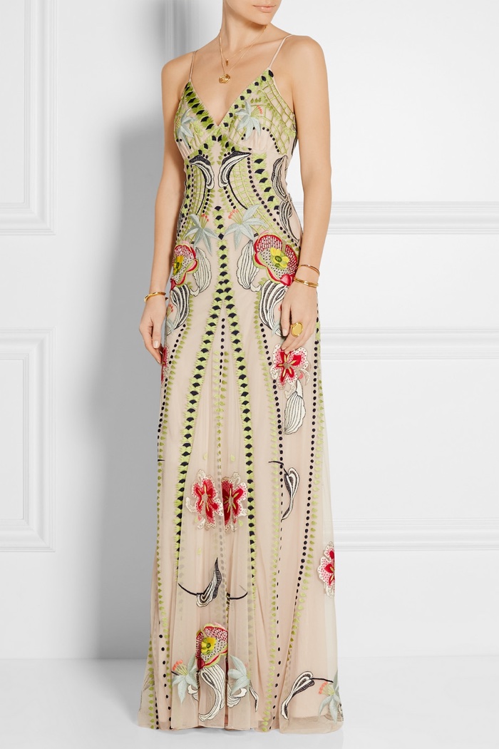 Temperley London Carmelina Embroidered Tulle Gown