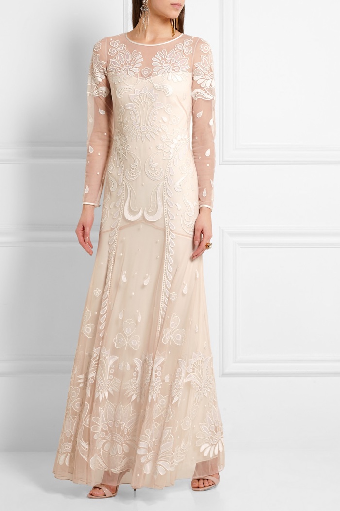 Temperley London Embroidered Tulle Gown