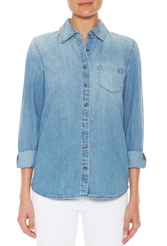 AG Jeans Easton Shirt in Light Blue