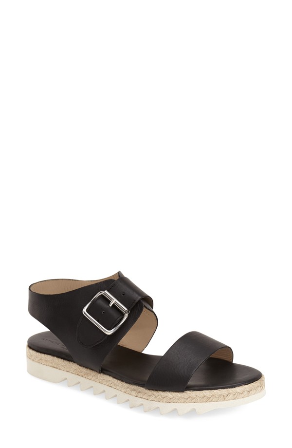 AGL Black Espadrille Sandal