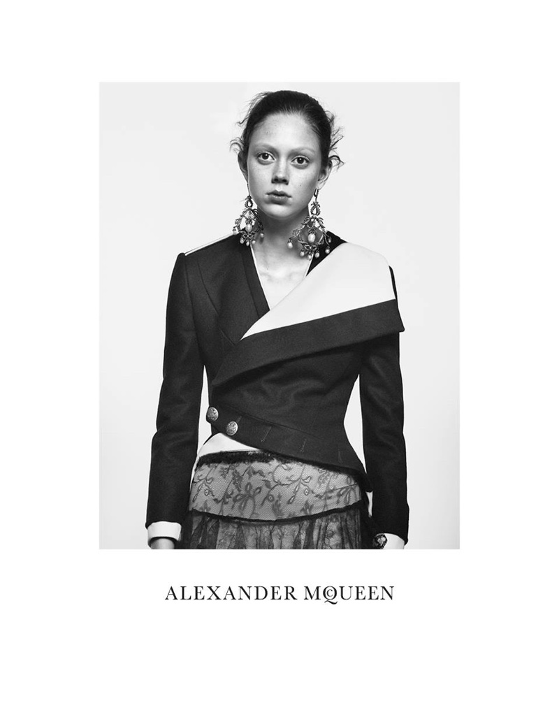 Victorian inspired tailoring from Alexander McQueen's spring 2016 collection