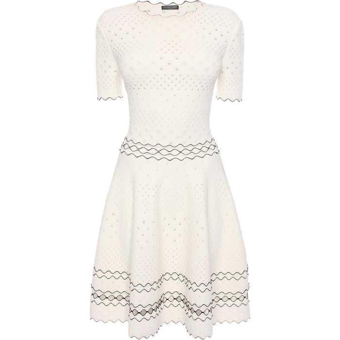 Alexander McQueen White Full Circle Mini Dress