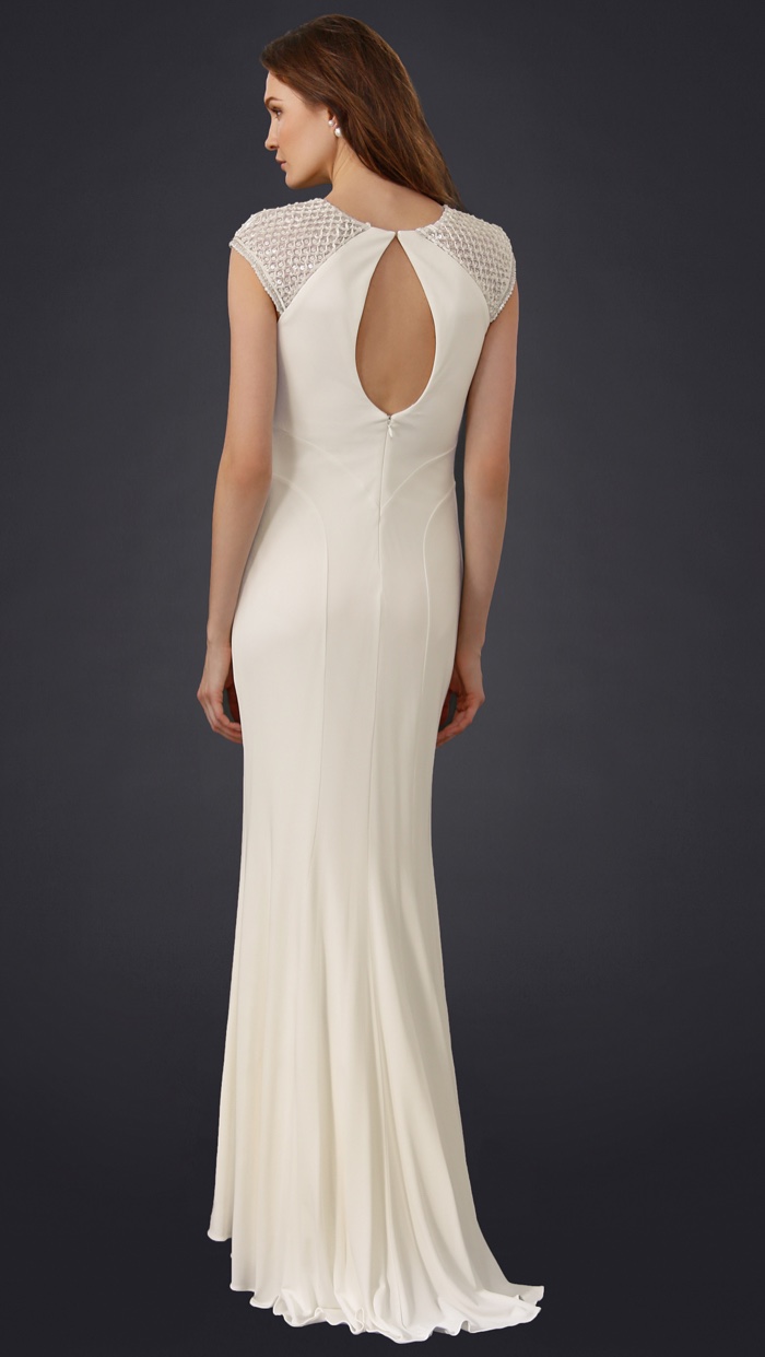 Badgley Mischka Gown with Keyhole Back