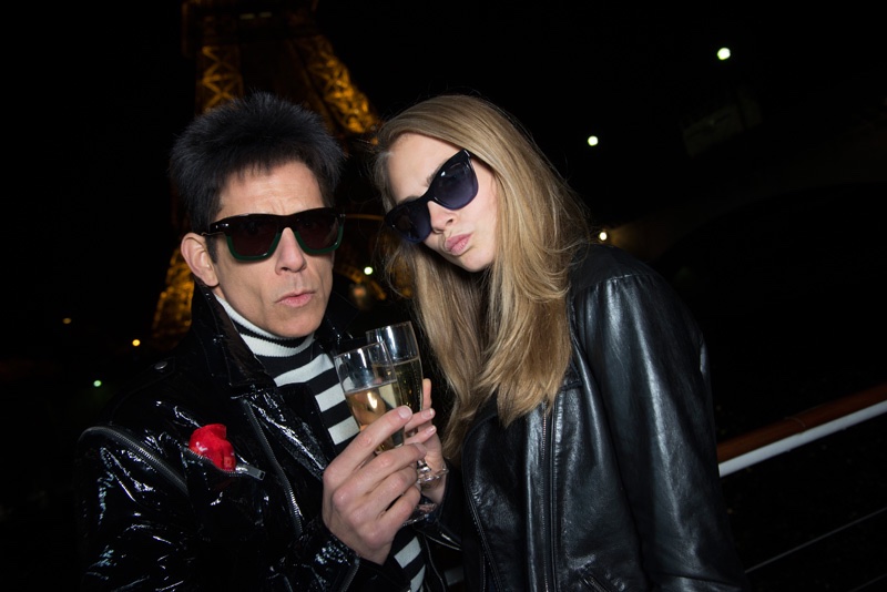 Cara Delevingne poses with Ben Stiller in Paris. Photo: Paramount