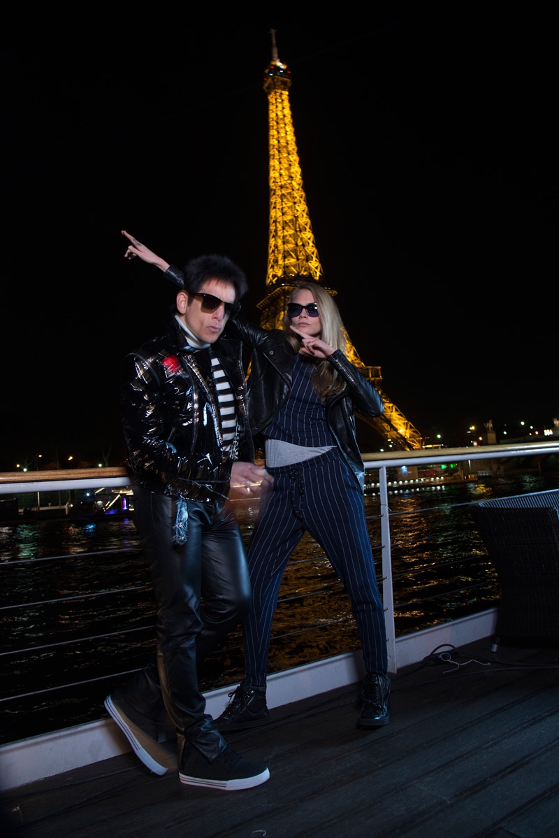 Cara Delevingne poses with Ben Stiller in Paris. Photo: Paramount