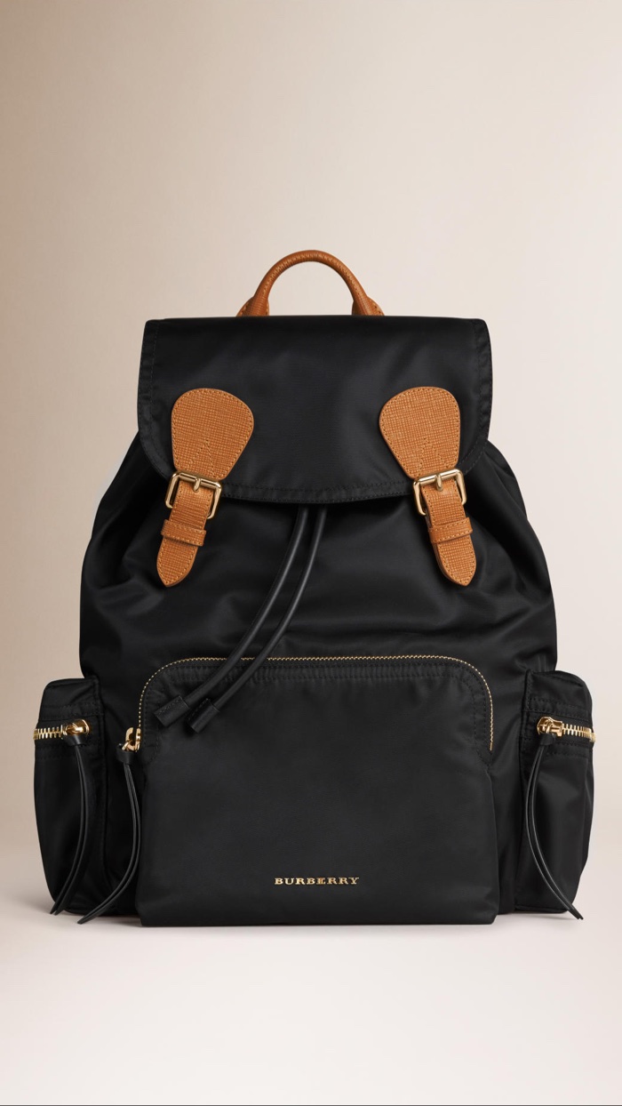 Burberry Nylon & Leather Rucksack Bag