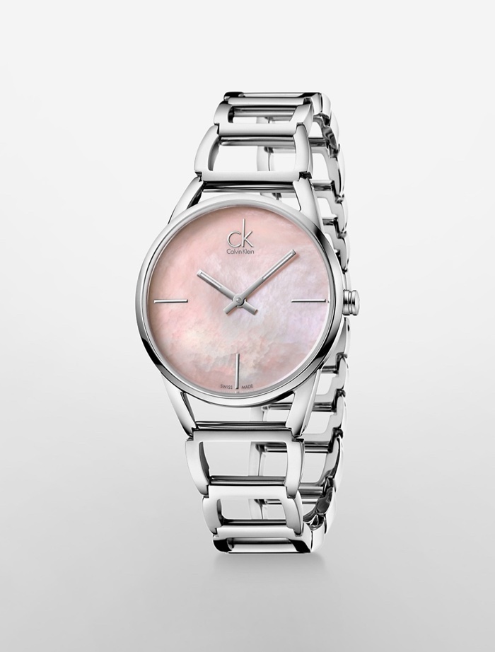 Calvin Klein White Label Stately Pink Mother of Pearl Dial Watch