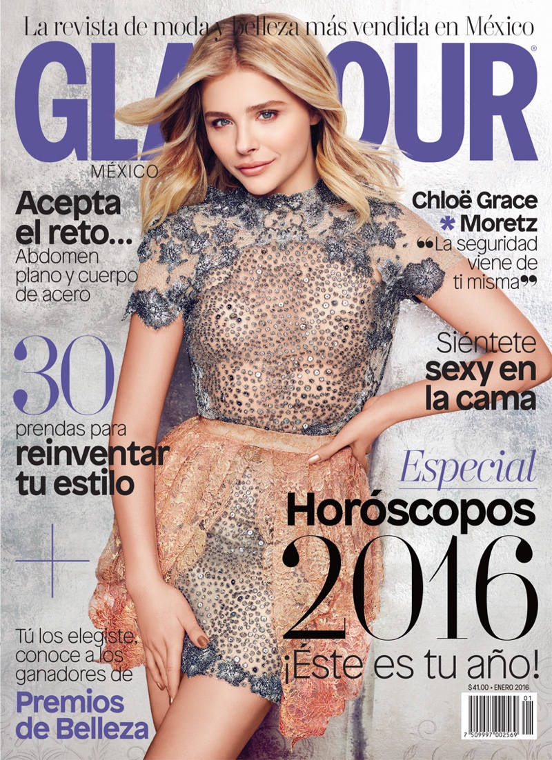 Chloe Grace Moretz on Glamour Mexico January 2016 cover