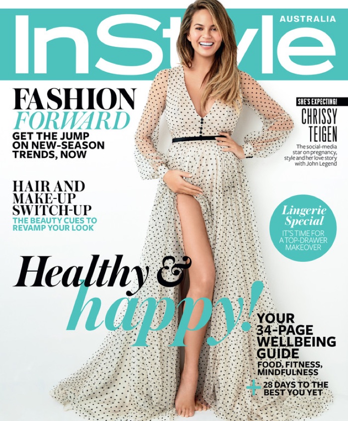 Chrissy Teigen on InStyle Australia February 2016 cover