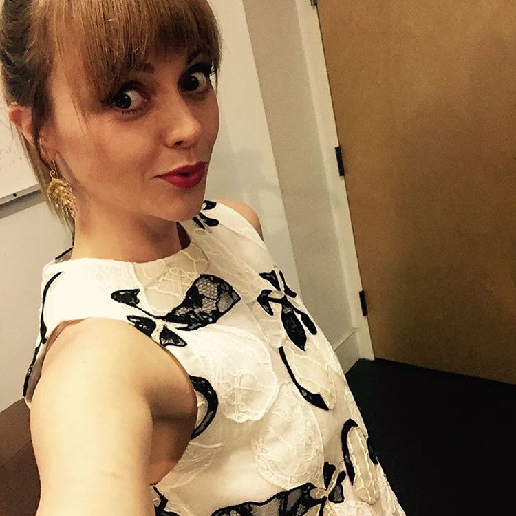 Christina Ricci takes a selfie before her Watch What Happens Live appearance. Photo: Instagram