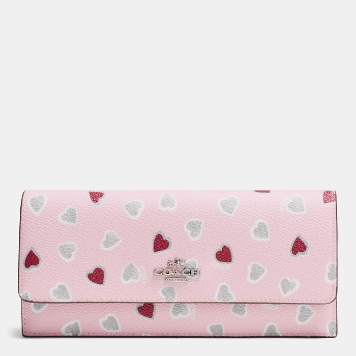 Coach Heart Print Wallet