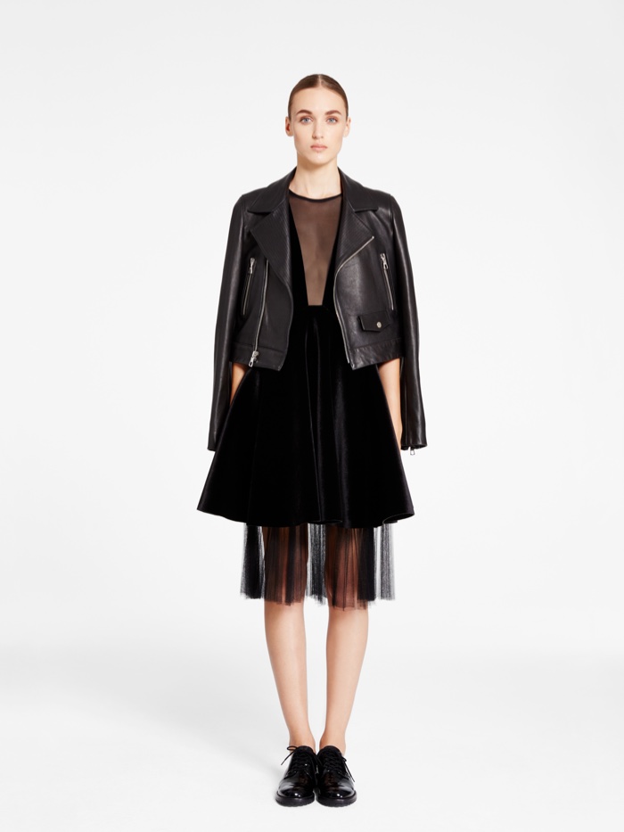 DKNY Leather Moto Jacket