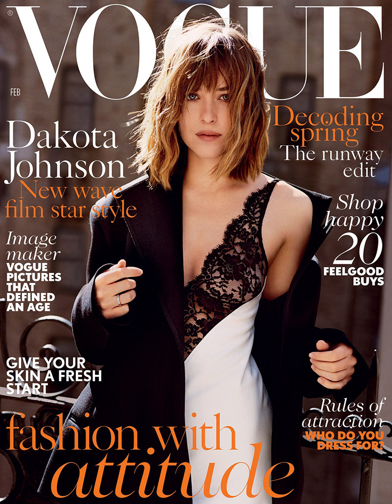 Dakota Johnson on Vogue UK February 2016 cover