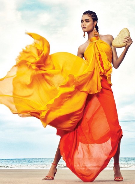 Daniela Braga Sports Cornrows in Beachy BAZAAR Brazil Editorial