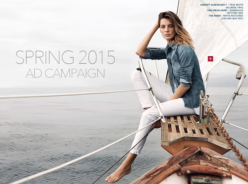 Daria Werbowy stars in AG Jeans' spring 2015 campaign