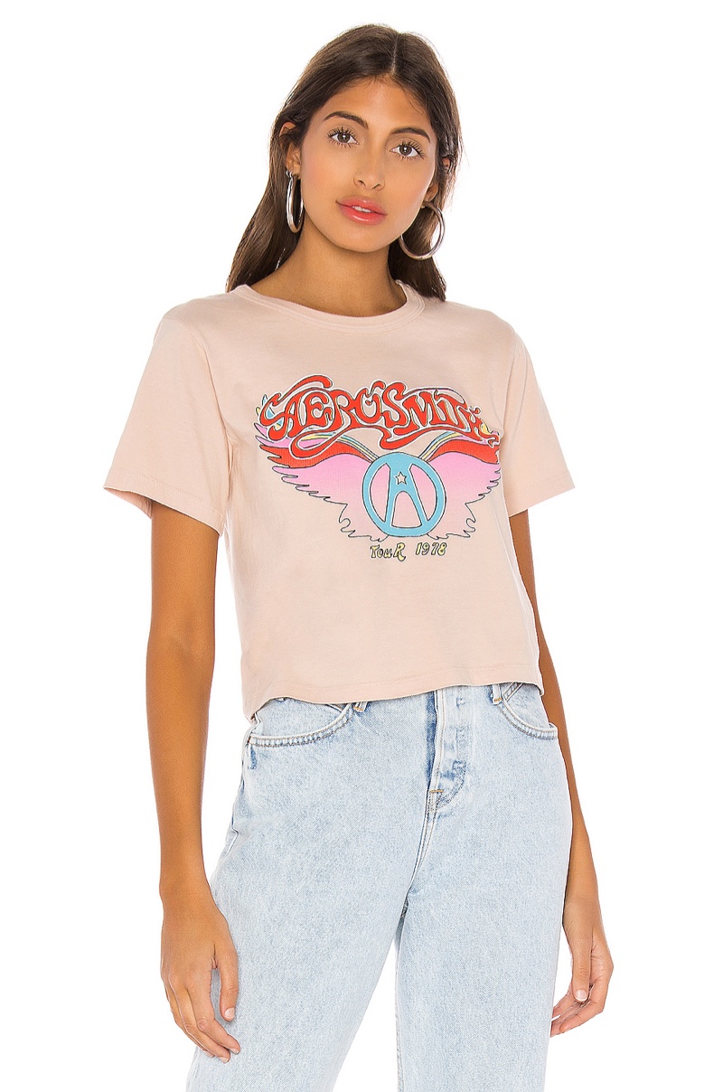 Daydreamer Aerosmith Wings Rebel Crop Tee $69 