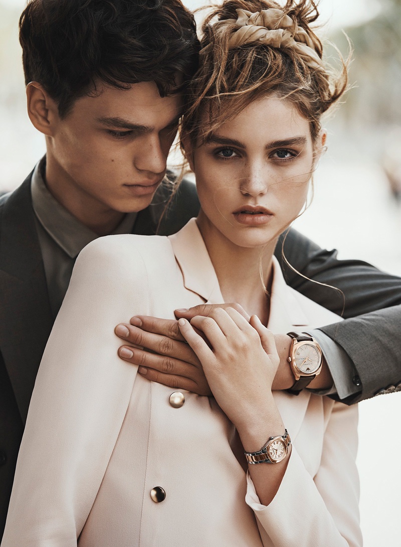 Luna Bijl and Filip Hrivnak star in Emporio Armani's spring-summer 2016 campaign