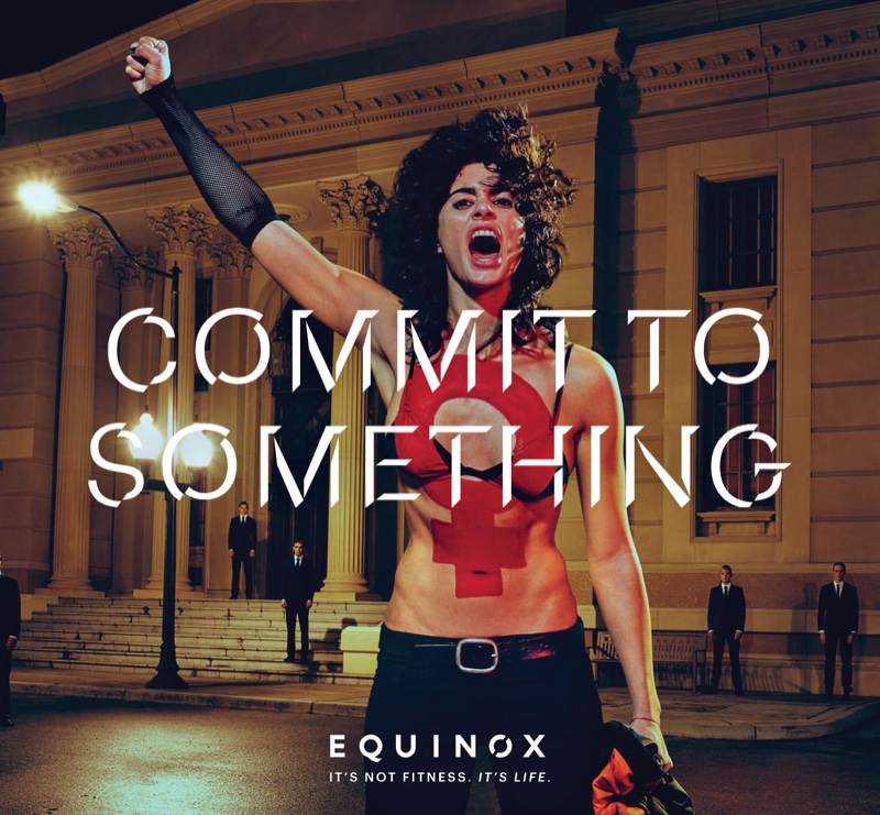 An image from Equinox's 2016 campaign showing an activist