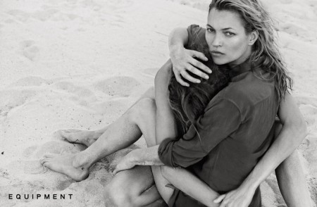 Daria Werbowy Photographs Kate Moss for Equipment's Spring Ads