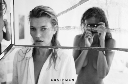 Daria Werbowy Photographs Kate Moss for Equipment's Spring Ads