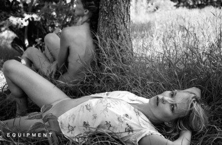 Daria Werbowy Photographs Kate Moss for Equipment's Spring Ads