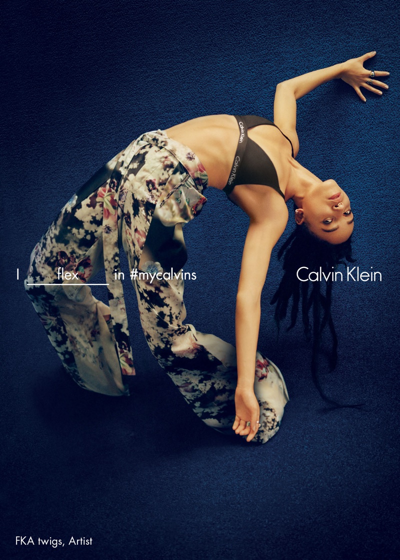 FKA Twigs poses in Calvin Klein's spring 2016 campaign