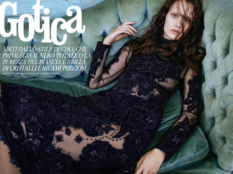 Victoria Anderson stars in Grazia Italy's January issue