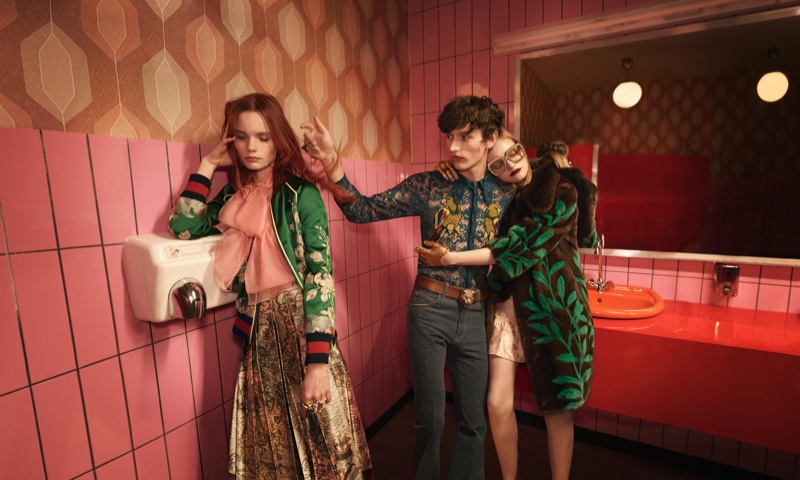 BATHROOM BUDDIES: An image from Gucci's spring 2016 campaign