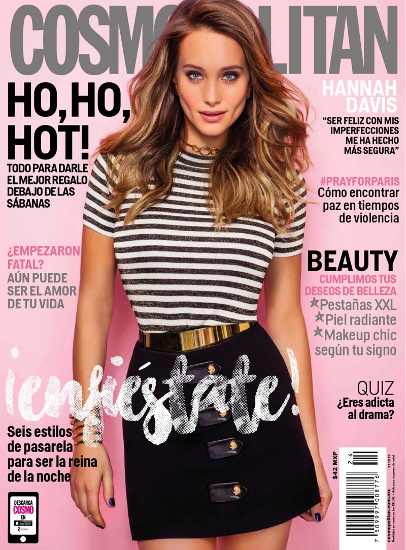Hannah Davis on Cosmopolitan Mexico December 2015 cover