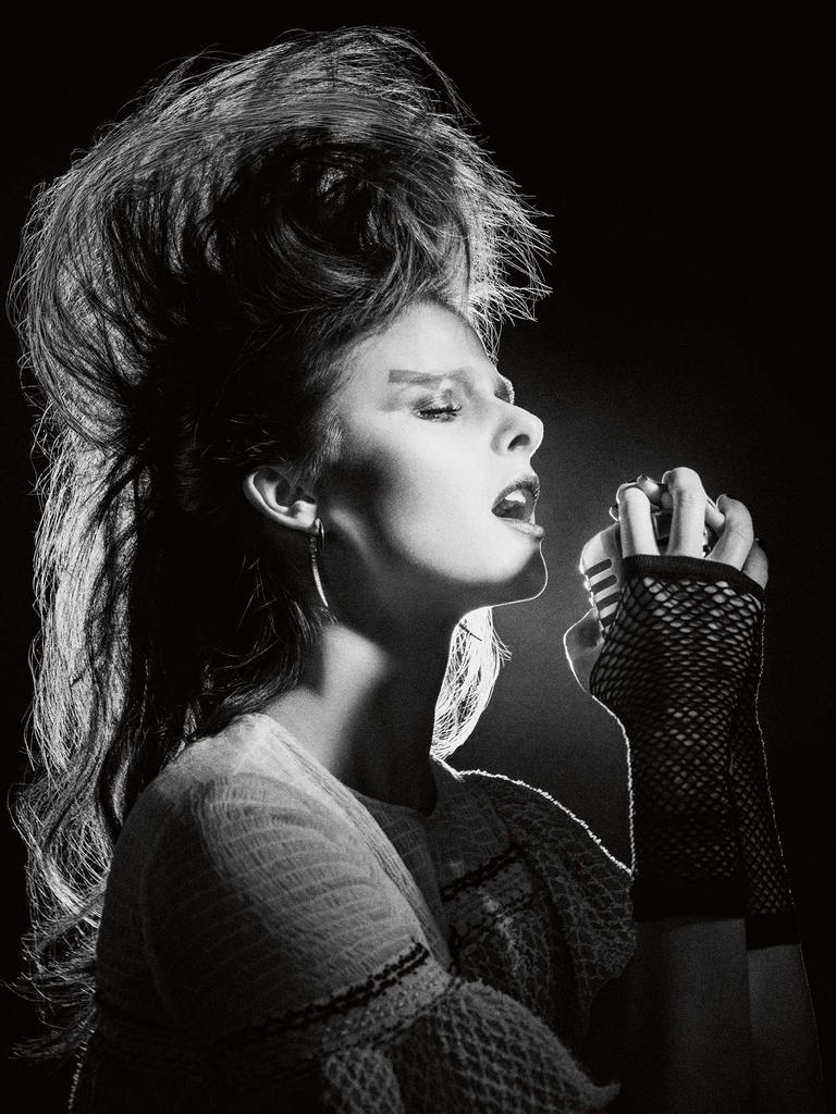 HAIR RAISER: Vasilisa shows off a 80s inspired rock and roll hairstyle