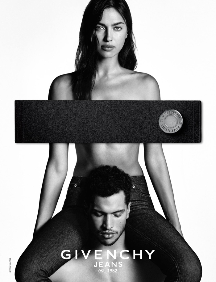 Irina Shayk poses topless in Givenchy Jeans campaign