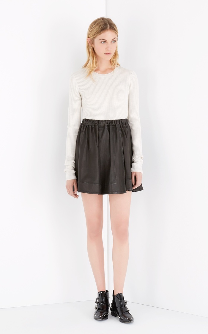 Iro Alba Leather Skirt