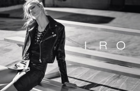 Anja Rubik Masters Leather Style in IRO's Spring 2016 Campaign Anja Rubik Masters Leather Style in IRO's Spring 2016 Campaign