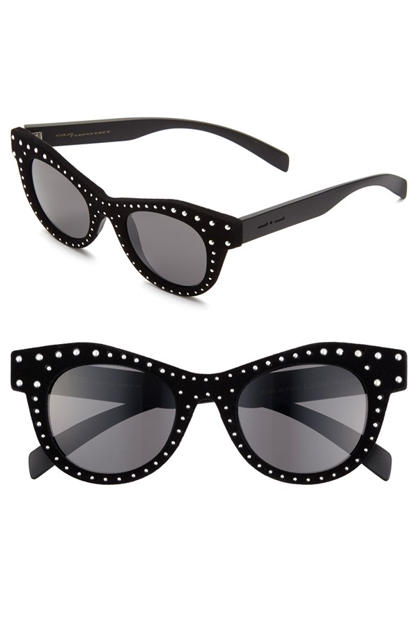 Italia Independent I-V Rock Studded Cat Eye Sunglasses