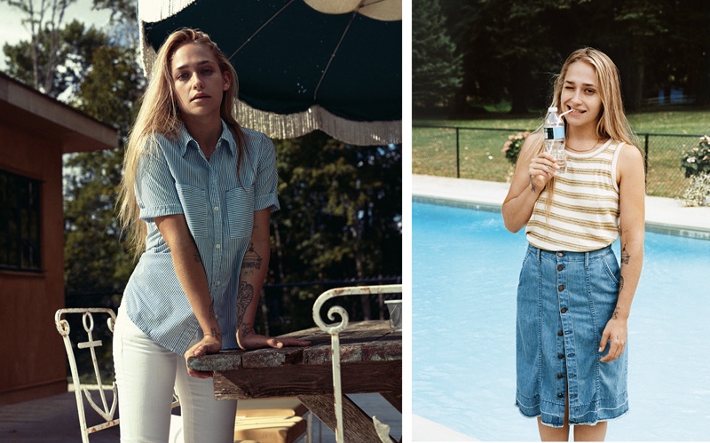 The 'Girls' star wears 1970s inspired looks in the campaign