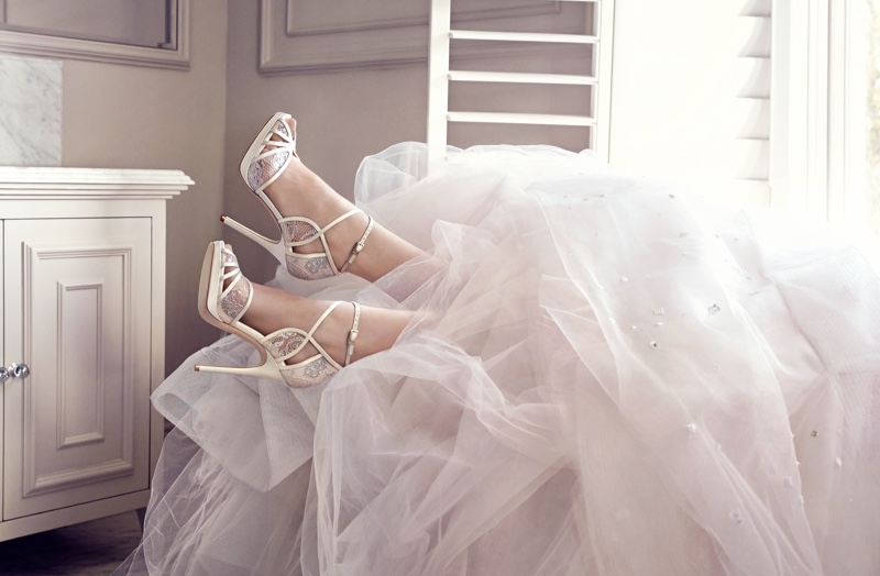 Jimmy Choo Fayme Ivory and White Satin Sandals