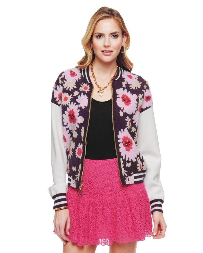 Juicy Couture Exploded Floral Bomber Jacket