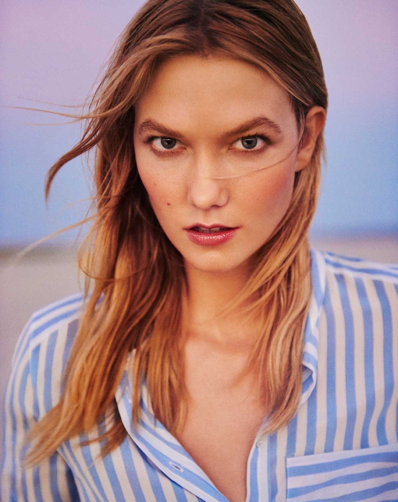 Karlie models stripe top from Marella