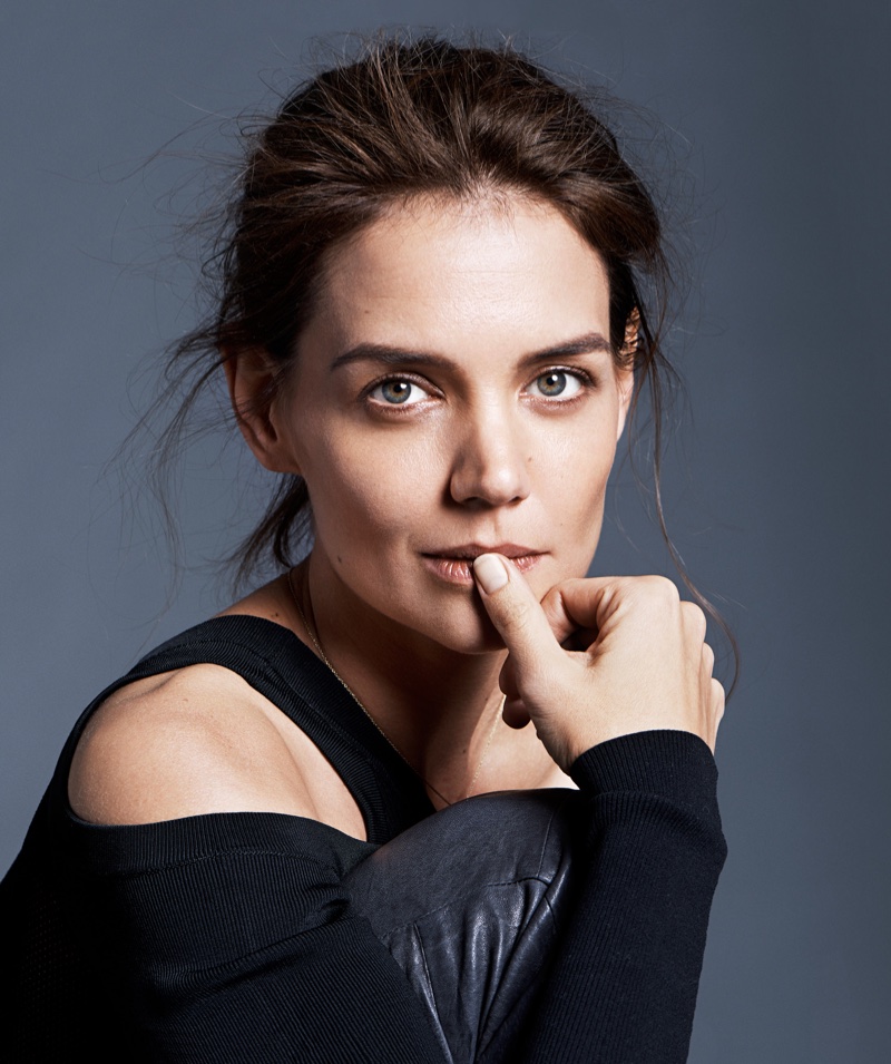 Katie Holmes wears minimal makeup in the photoshoot