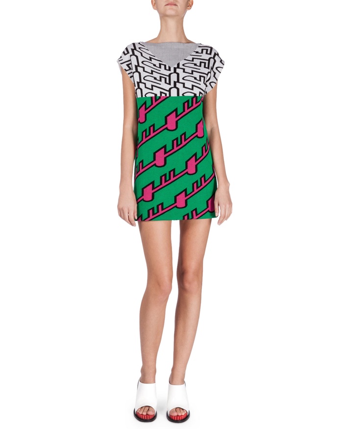 Kenzo Cap Sleeve Printed Mini Dress