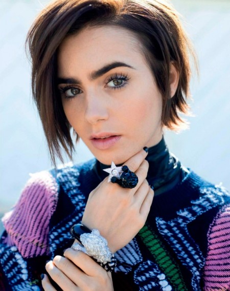 Lily Collins Wears Cool Winter Style in Vogue Russia Lily Collins Wears Cool Winter Style in Vogue Russia