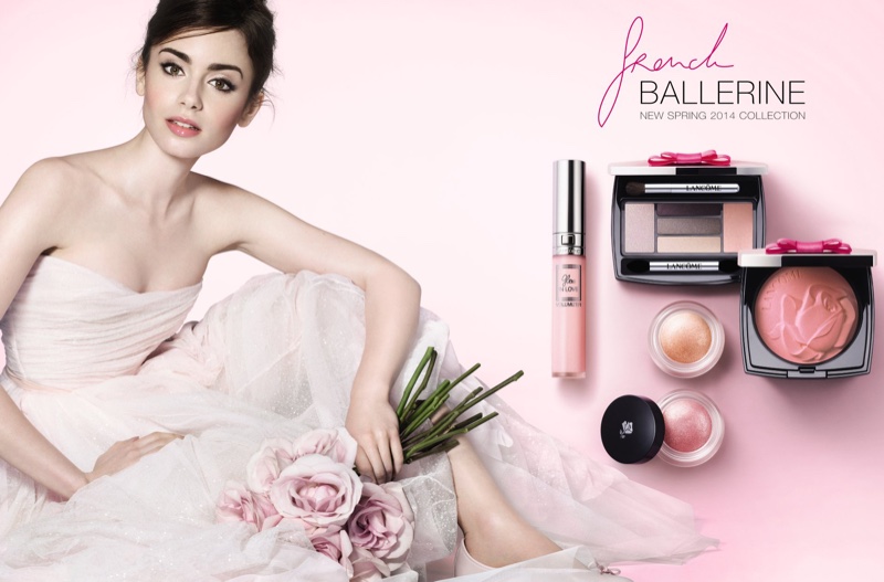 Lily Collins stars in Lancome French Ballerine campaign (2014)