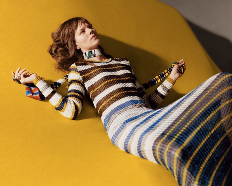 SOPHISTICATED STRIPES: Knit and stripe maxi dress from Missoni's spring-summer 2016 collection