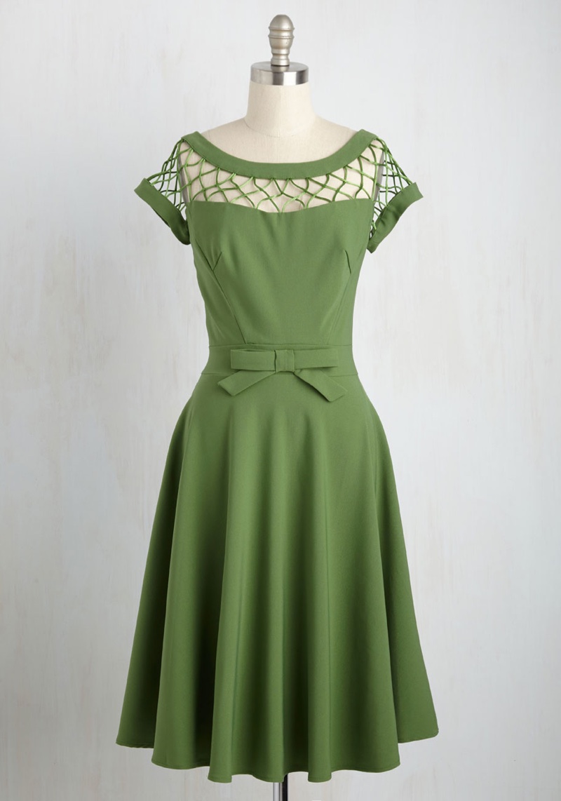 Modcloth Fit & Flare Dress with Bow