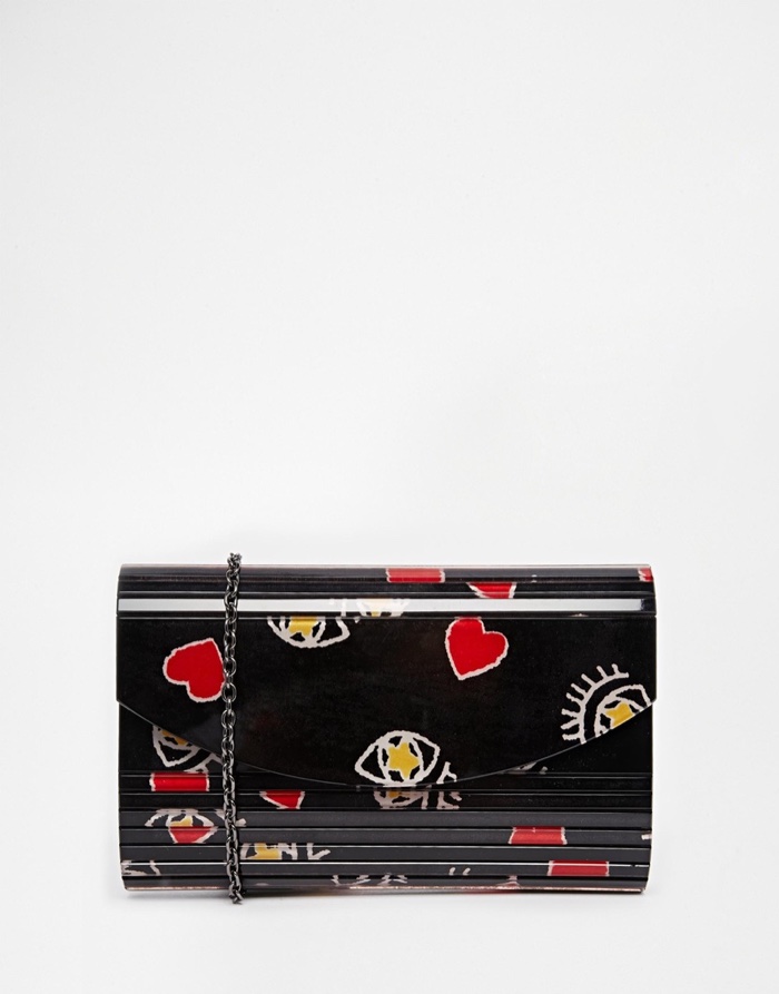 Nali Hearts & Eyes Clutch Bag