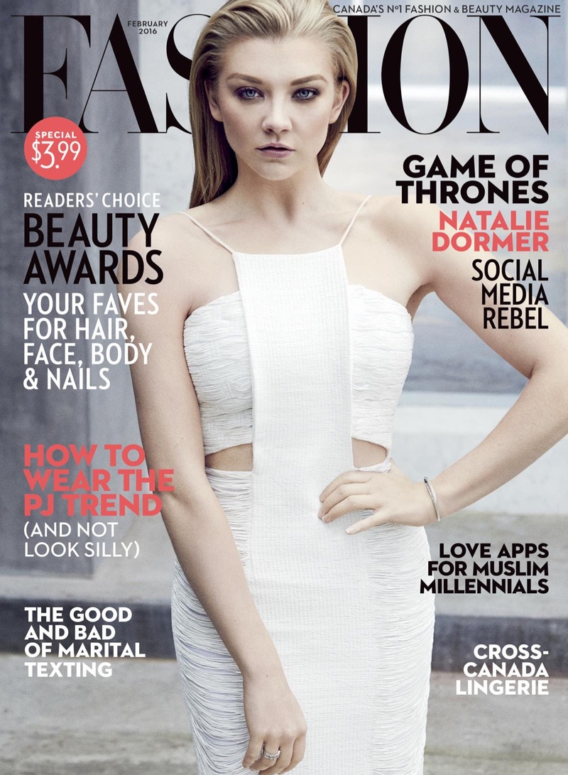 Natalie Dormer on FASHION Magazine January 2016 cover