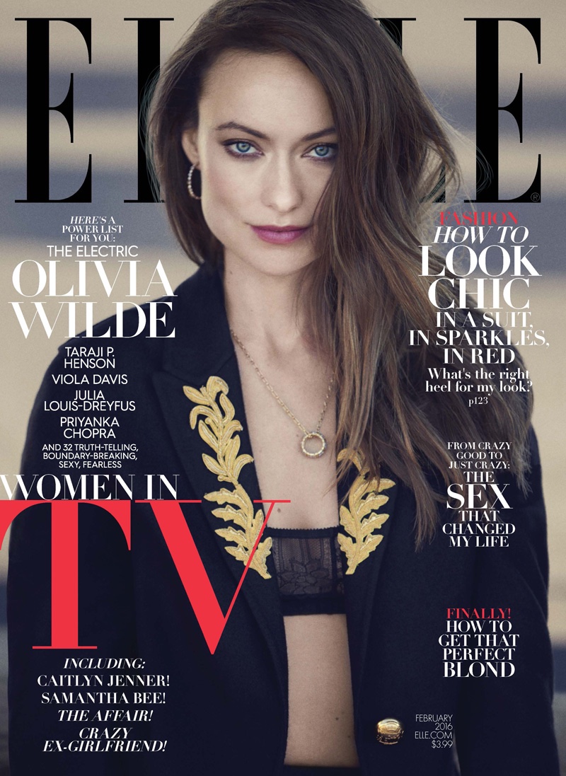 Olivia Wilde on ELLE February 2016 cover