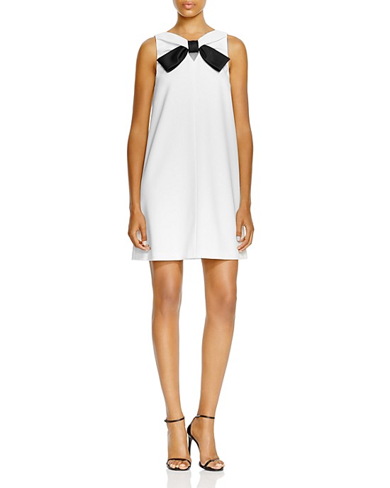 Paule Ka Sleeveless Bow Neck Dress